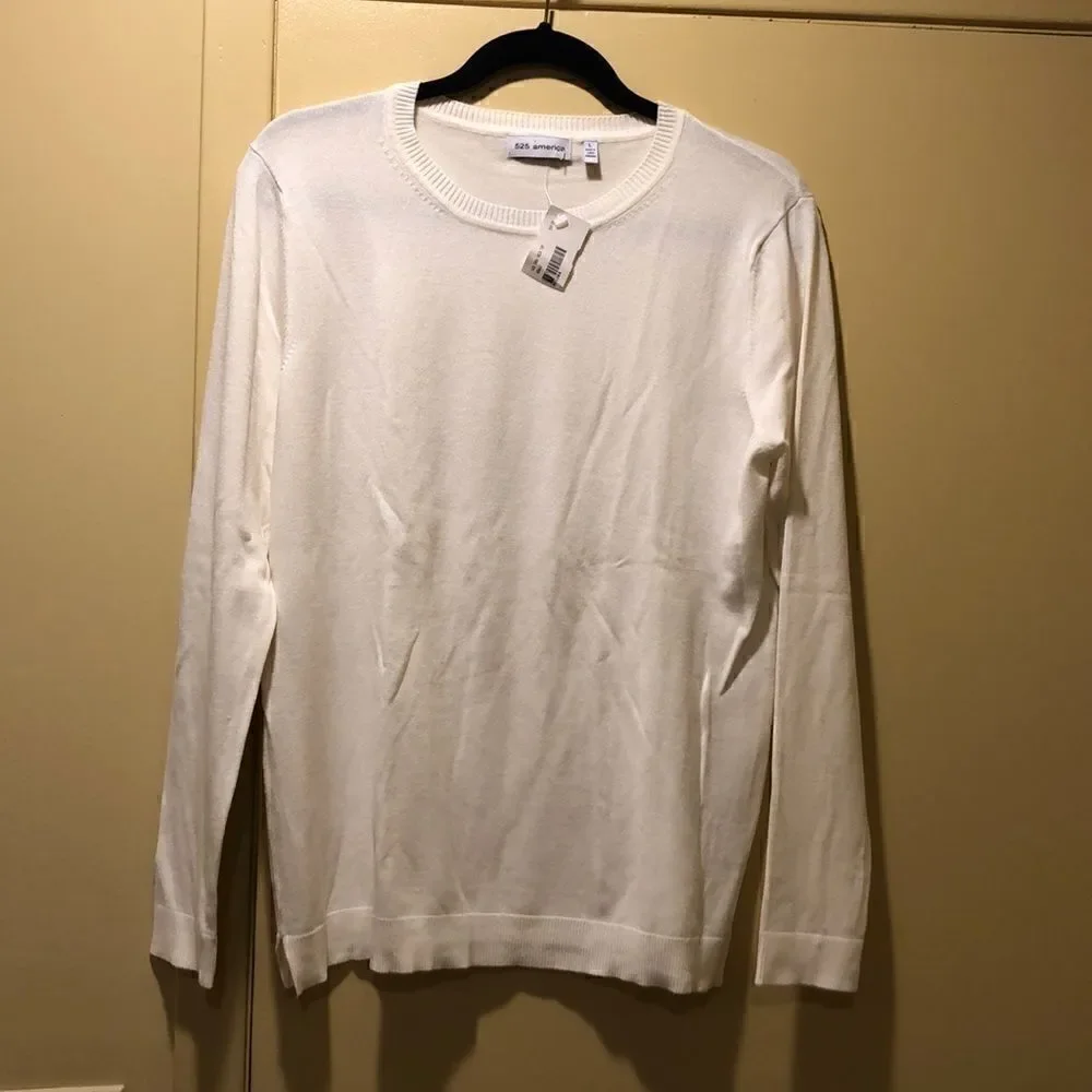 NWT 525 American Ivory Sweater, Size Large